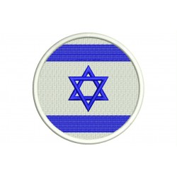 ISRAEL FLAG (Circle) Embroidered Patch