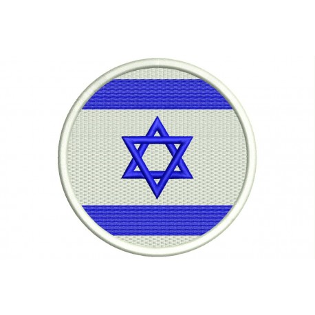 ISRAEL FLAG (Circle) Embroidered Patch