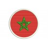 MOROCCO FLAG (Circle) Embroidered Patch