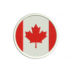 Parche Bordado Bandera CANADA (Circular)