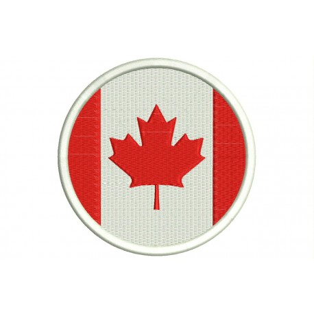 Parche Bordado Bandera CANADA (Circular)