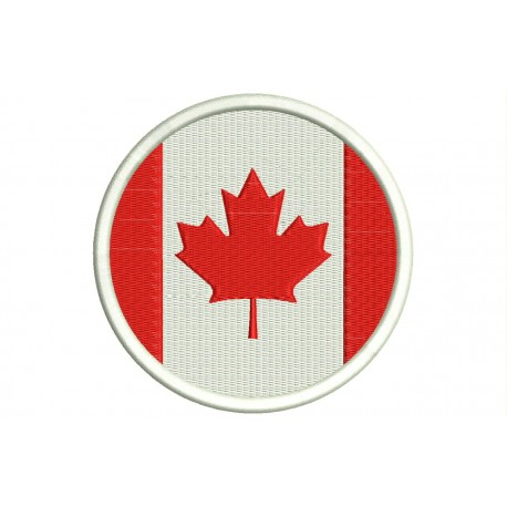 Parche Bordado Bandera CANADA (Circular)