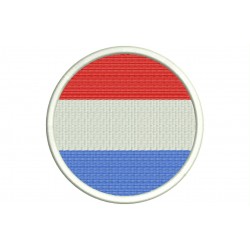 NETHERLANDS FLAG (Circle) Embroidered Patch