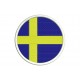SWEDEN FLAG (Circle) Embroidered Patch