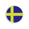SWEDEN FLAG (Circle) Embroidered Patch