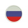 RUSSIA (FEDERATION) FLAG (Circle) Embroidered Patch