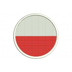 Parche Bordado Bandera POLONIA (Circular)