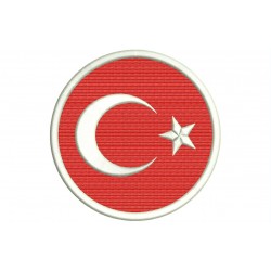 Parche Bordado Bandera TURQUIA (Circular)