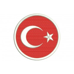 Parche Bordado Bandera TURQUIA (Circular)