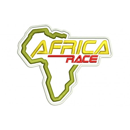 Parche Bordado AFRICA RACE (Fondo NEGRO)
