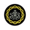 CROWN of THORNS and JHS Embroidered Patch