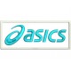 Parche Bordado ASICS (Bordado AZUL CELESTE / Fondo BLANCO)