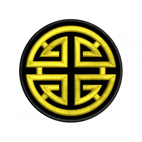 Parche Bordado PROSPERIDAD (Bordado ORO / Fondo NEGRO)