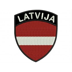 LATVIA SHIELD Embroidered Patch
