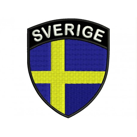 SWEDEN SHIELD Embroidered Patch