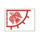 Parche Bordado Bandera VIKINGA (Bordado ROJO / Fondo BLANCO)