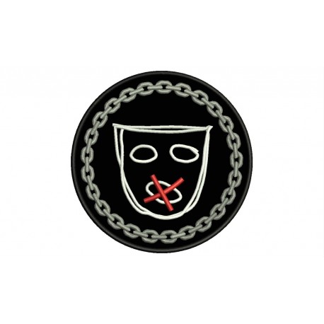 Parche Bordado LIBERTAD de EXPRESION (Fondo NEGRO)