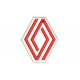 Parche Bordado RENAULT (Bordado ROJO / Fondo BLANCO)