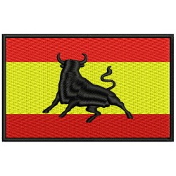 SPAIN and BULL FLAG Embroidered Patch