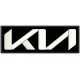 Parche Bordado KIA (Bordado BLANCO / Fondo NEGRO)