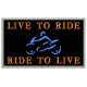 LIVE TO RIDE Embroidered Patch