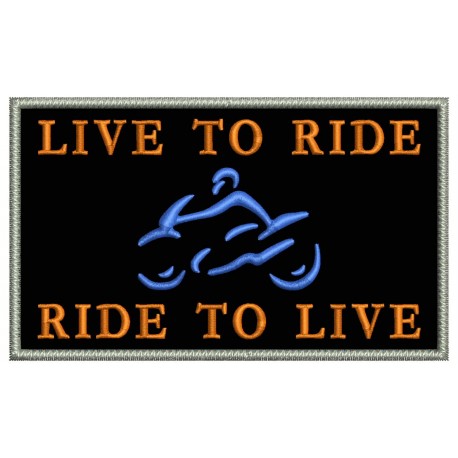 LIVE TO RIDE Embroidered Patch
