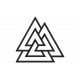 VALKNUT (NORDIC SIMBOLOGY) Embroidered Patch