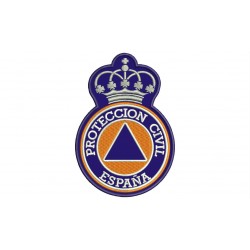 Parche Bordado PROTECCION CIVIL (Emblema con Corona)