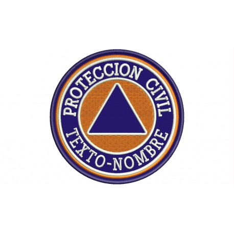 Parche Bordado PROTECCION CIVIL Personalizable (Circular)