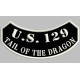 US129 TAIL OF DRAGON Embroidered Patch