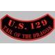 US129 TAIL OF DRAGON Embroidered Patch