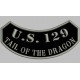 US129 TAIL OF DRAGON Embroidered Patch