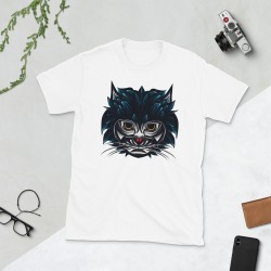 Camiseta Impresa Diseño "Gato" (Blanco)