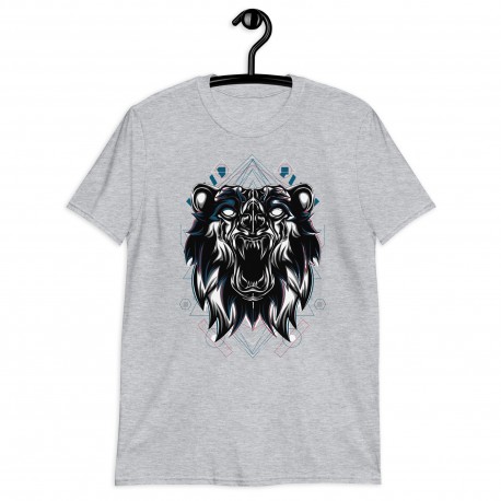 Camiseta Impresa Diseño Lobo (Gris Claro)
