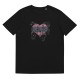 Camiseta Impresa Diseño Corazon Romantico (Negro)