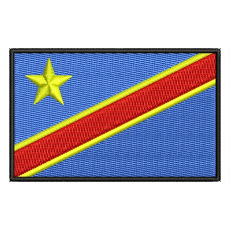 CONGO (DEMOCRATIC REPUBLIC) FLAG Embroidered Patch