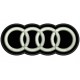 Parche Bordado AUDI (Bordado PLATA / Fondo NEGRO)