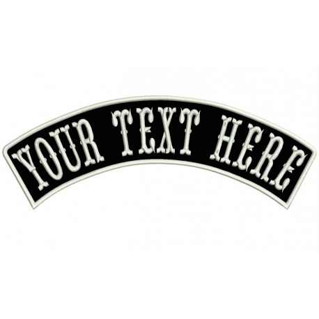 BIKER RIDER ROCKER Custom Embroidered Patch (Top)