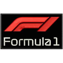 Parche Bordado FORMULA 1 (Fondo NEGRO)