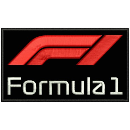 Parche Bordado FORMULA 1 (Fondo NEGRO)