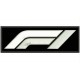 Parche Bordado FORMULA 1 (Bordado BLANCO / Fondo NEGRO)