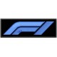 Parche Bordado FORMULA 1 (Bordado AZUL MARINO / Fondo NEGRO)