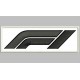 Parche Bordado FORMULA 1 (Bordado NEGRO / Fondo BLANCO)