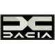 Parche Bordado DACIA (Bordado BLANCO / Fondo NEGRO)