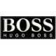 Parche Bordado HUGO BOSS (Bordado BLANCO / Fondo NEGRO)