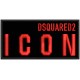 Parche Bordado DSQUARED2 ICON (Bordado ROJO / Fondo NEGRO)