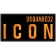 Parche Bordado DSQUARED2 ICON (Bordado NARANJA / Fondo NEGRO)