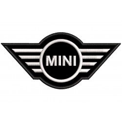 Parche Bordado MINI (Bordado BLANCO / Fondo NEGRO)