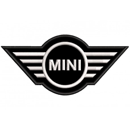 Parche Bordado MINI (Bordado BLANCO / Fondo NEGRO)