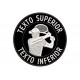 Parche Bordado Personalizable TENIS (Bordado BLANCO / Fondo NEGRO)